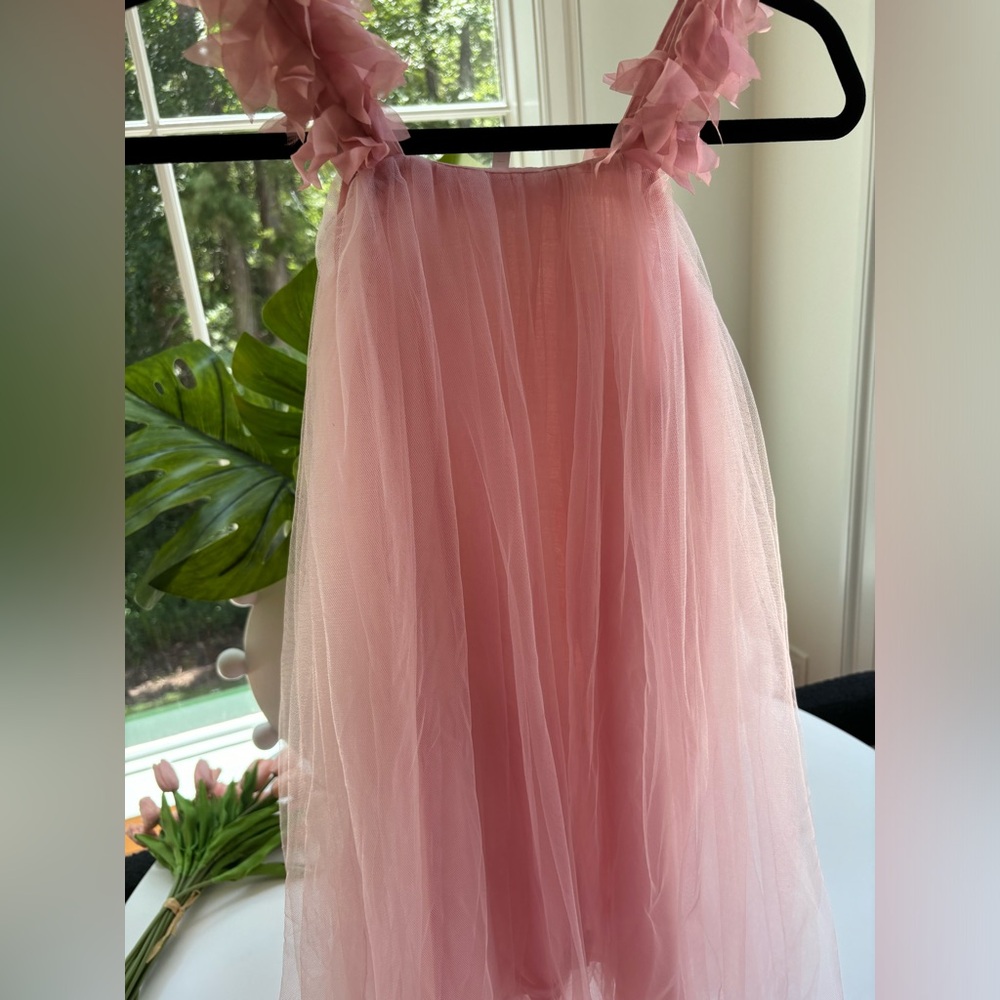 Summer flows pink dress